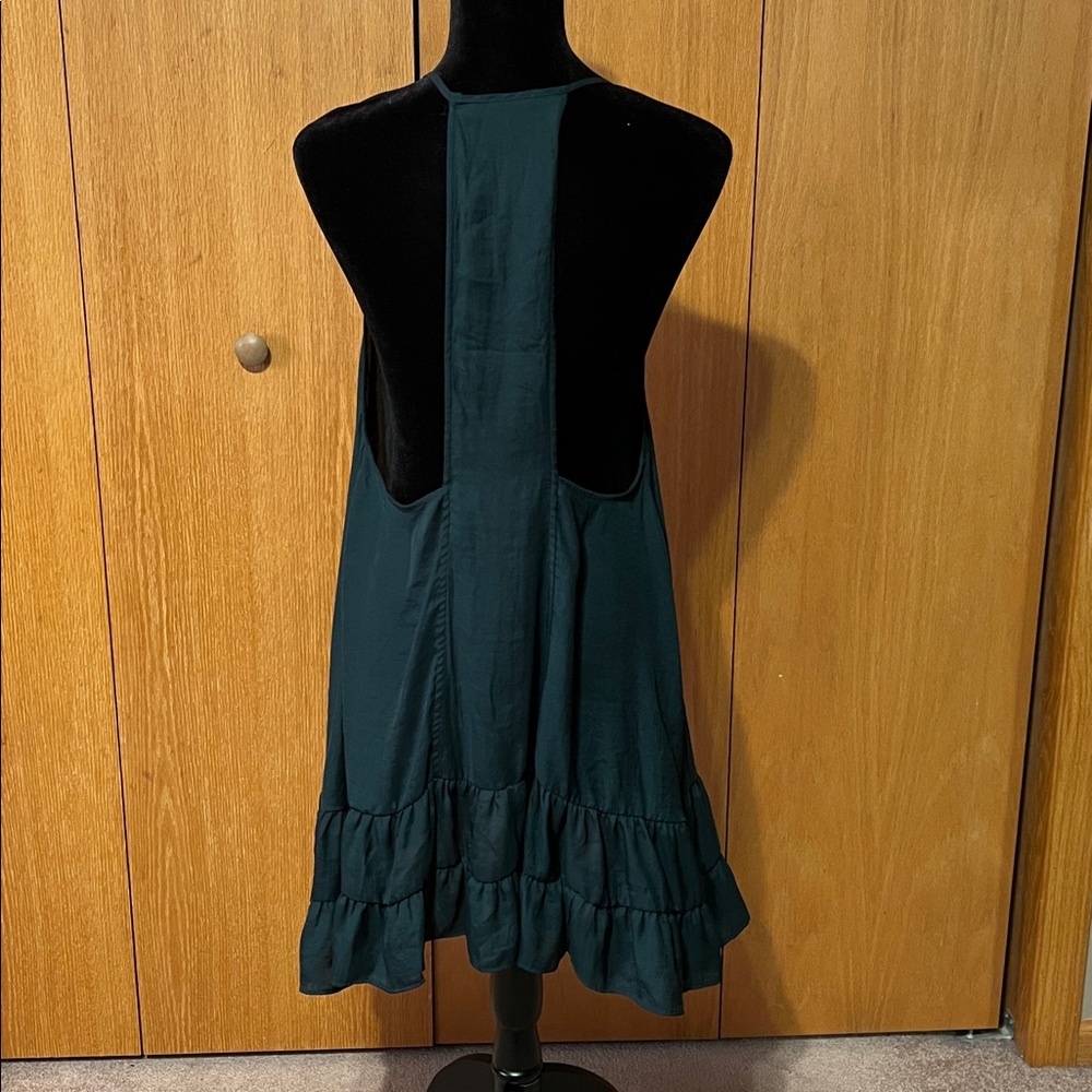 EUC Free people intimately Raven slip dress. Sz. Med. dk green. - Picture 3 of 6
